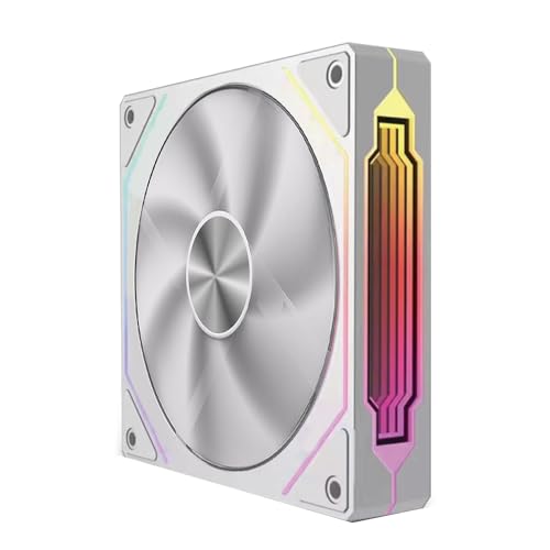 Jungle Leopard Prism4 Infinite Mirror Series ARGB PWM Computer PC Fan 120mm(Prism4RS,White Reverse Flow) von Jungle Leopard