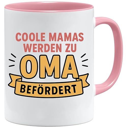 Coole Mamas werden zu Oma befördert Tasse | werdende Großmutter Schwangerschaft verkünden Großeltern | Überraschung für Mama | Oma Geschenkidee | Muttertagsgeschenke von Jungle Mug