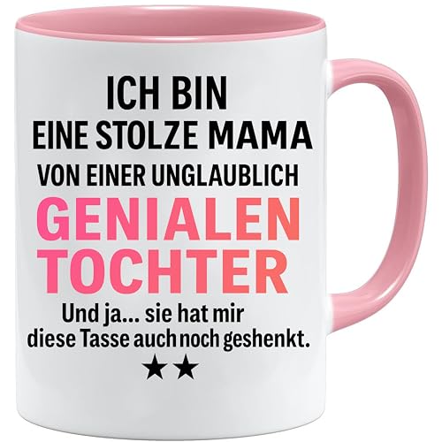 Geniale Tochter Tasse | Lustiges Geschenk für Mama | Geschenk von Tochter an Mutter | Geschenkidee Muttertag Geburtstag | Muttertagsgeschenke von Jungle Mug