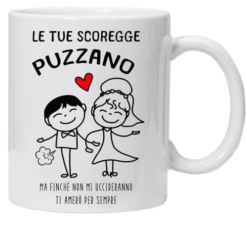 Jungle Mug Tassen für Ehemann und Ehefrau, Ihre Fürze stinken, Tassen Freund, Geschenkidee für Geburtstagsfeiern, originelle Weihnachtsgeschenke, Tassen (weiß) von Jungle Mug