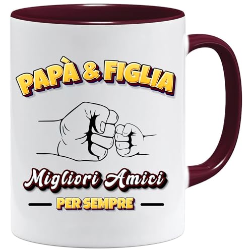Jungle Mug Vatertag | Tasse Beste Freunde Papa & Tochter | originelle Geschenkidee | Geburtstag Mann | Lustige Frühstückstasse | besondere Geschenke für ihn, Weiß von Jungle Mug