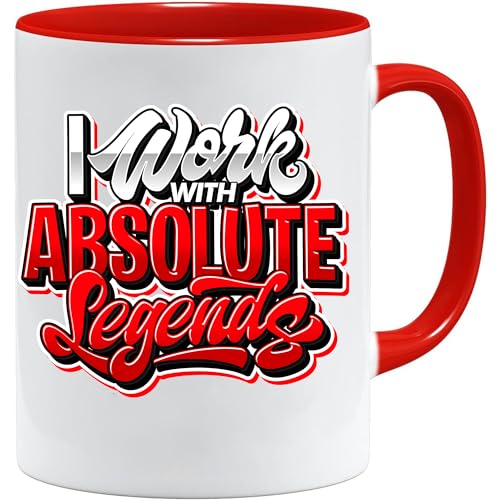 Lustige Arbeit Geschenke | I Work with Absolute Legends Tasse | Lustige Arbeitskollegen Geschenke | Geschenke für Arbeitskollegen | Lustige Tassen für Arbeitskollegen von Jungle Mug