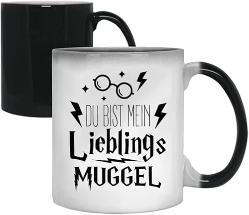 Lustige Geschenk Tasse mit spruch | Du bist mein lieblings Muggel | Geschenkidee | Muggel Tasse | Geschenkidee für Freund (Thermochrom) von Jungle Mug