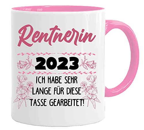 Lustige Ruhestand Geschenk Kaffeetasse für Rentnerin - Rentnerin 2023 "Ich habe sehr lange für diese tasse gearbeitet - Witziges Abschiedsgeschenk zur Pensionierung - Geschenk zum Abschied. von Jungle Mug