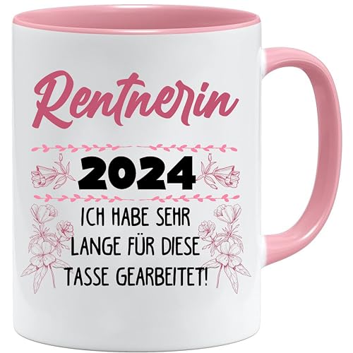 Lustige Ruhestand Geschenk Kaffeetasse für Rentnerin - Rentnerin 2024 "Ich habe sehr lange für diese tasse gearbeitet - Witziges Abschiedsgeschenk zur Pensionierung - Geschenk zum Abschied. von Jungle Mug