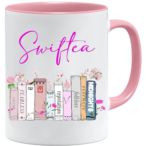 Swiftea Tasse | Swifty Taylor Merchandise | Geschenke für sie | Gilmore Tasse Bücherregal Album Design ERAS Fearless Folklore Evermore Swift von Jungle Mug