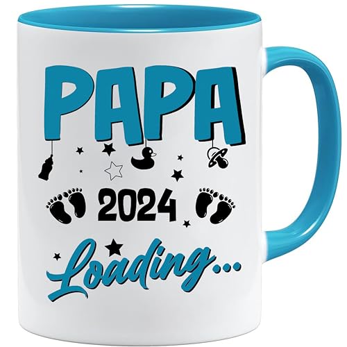 Tasse mit Spruch | Papa Loading 2024 | Beste Papa Geschenk Tasse | Kaffeetasse für Papa Geschenkidee | Geschenk für der Papa | Geburtstag, Ostern, Weihnachten (Blau) von Jungle Mug