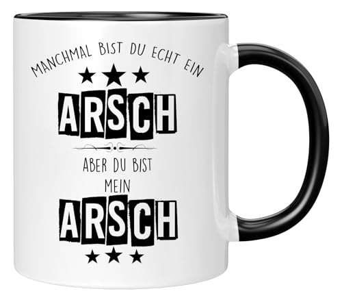 Tasse mit spruch, Du bist Mein Arsch Geschenk, Bürotasse lustige Kaffeebecher, Tassen Lustige Sprüche für Männer zum Jahrestag Hochzeitstag Valentinstag Geburtstag von Jungle Mug