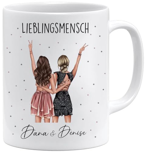 Tasse personalisiert | Beste Freundin | Tasse mit Konfiguration | Persönliches Geschenk für Freundinnen | personalisierte geschenke | geschenke für freundin (Weiß) von Jungle Mug