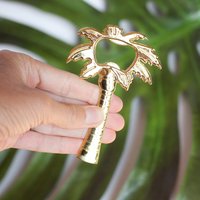 Flaschenöffner Palm Tree Geschenk Gold Happy von JungleVia