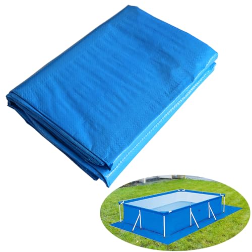 Junhui Poolunterlage Rechteckig Pool, Pool Grundtuch, Pool Schwimmbecken Matte Bodenmatte, Wasserdicht Pool Bodenplane, Pool Bodenschutz für Rechteckig Frame Pool, 338x239cm von Junhui