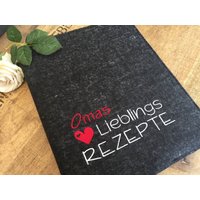 Rezepteordner Mit Herz - Personalisierbar Lieblingsrezepte Din A5 Oder A4 Ordner Für Rezepte, Geschenk Zur Hochzeit, Rezeptbuch von JuniEngel