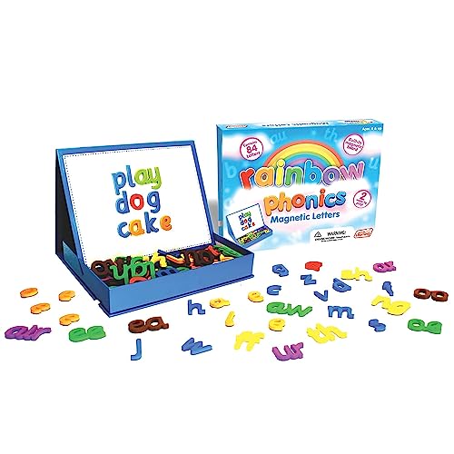 Junior Learning Rainbow Phonics Magnetbuchstaben und integrierte Magnettafel, entdecken Sie Neue Buchstabenmuster, Alter 4–6 Jahre, 1–3 Jahre, Hauptstufe 1, Mehrfarbig, groß von Junior Learning