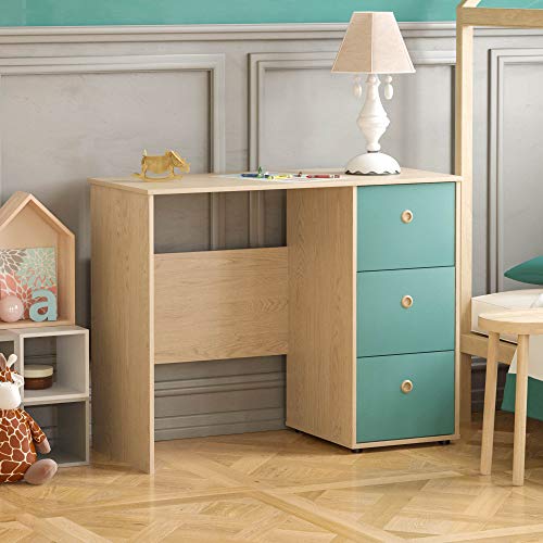 Junior Vida 3331401 Computertische, Spanplatte, Blau & Eiche, Standard von Junior Vida