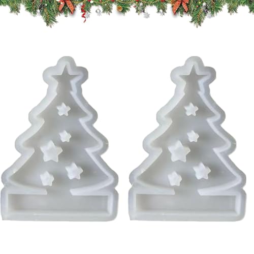 Silikonformen Gießformen Weihnachten,Silikonform Tannenbaum Gießform Weihnachtsbaum,Weihnachten Giessformen Silikon Gipsformen Zum Gießen (2) von Junjie