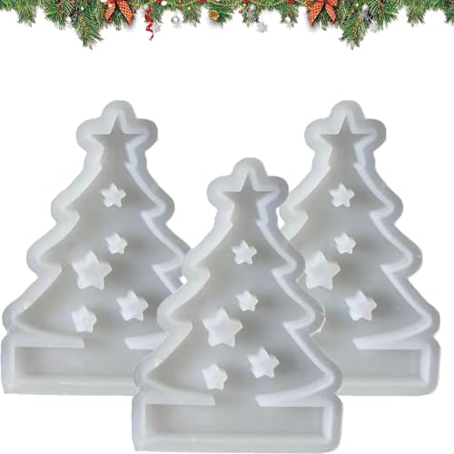 Silikonformen Gießformen Weihnachten,Silikonform Tannenbaum Gießform Weihnachtsbaum,Weihnachten Giessformen Silikon Gipsformen Zum Gießen (3) von Junjie
