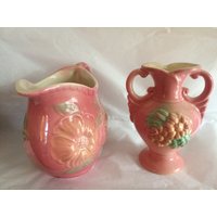 2 Vtg Hull Art Sun Glow 24 Oz. Krug Und Sunglow Vase von JunkQueenJellyBean
