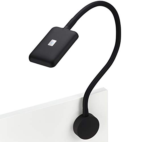 JUNKER Lighting LED Leseleuchte FIORE Möbelleuchte mit flexiblem Leuchtenarm und Touchsensor 12 V Caravanleuchte Bettleuchte ohne Trafo von Junker
