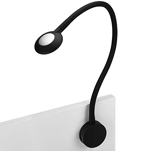 Junker Lighting LED Leseleuchte LUCE Möbelleuchte mit flexiblem Leuchtenarm, 2x USB Anschlüssen und Touchsensor 12 V Caravanleuchte Bettleuchte ohne 33 Watt Trafo von Junker