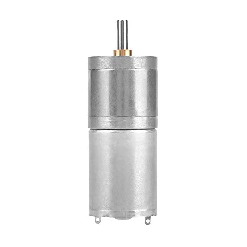 25 mm 12V DC Getriebemotor Metall Getriebemotor Hochdrehmoment Turbo Getriebemotor Motor für Elektronisches Schloss/Roboter/Elektrischer Vorhang (12V 400RPM) von Junluck