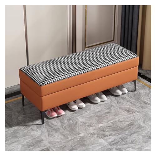 Aufbewahrungsbank, Sofa, langer Akzent-Ottomane mit Metallbeinen, Aufbewahrungsbank für das Schlafzimmer-Ende des Bettes, großer gepolsterter Aufbewahrungs-Ottomane für Schlafzimmer und Wohn Aufbewahrungsbank, Sofa, langer Akzent-Ottomane mit Metallbeinen, Aufbewahrungsbank für das Schlafzimmer-Ende des Bettes, großer gepolsterter Aufbewahrungs-Ottomane für Schlafzimmer und Wohn von Junpllvic