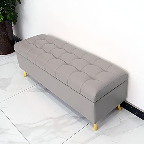 Aufbewahrungsbank aus Kunstleder, verdickte gepolsterte Sitzbank am Ende des Bettes mit Stauraum, modernes Zuhause, Wohnzimmer, Schlafzimmer, multifunktional, Gary, 60 x 40 x 43 cm Aufbewahrungsbank aus Kunstleder, verdickte gepolsterte Sitzbank am Ende des Bettes mit Stauraum, modernes Zuhause, Wohnzimmer, Schlafzimmer, multifunktional, Gary, 60 x 40 x 43 cm von Junpllvic