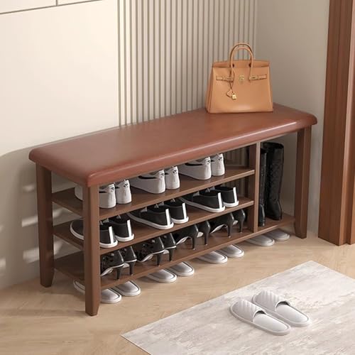 Junpllvic 3-stöckiges Schuhregal aus Holz mit PU-Lederkissen – Aufbewahrungsbank für den Eingangsbereich für Flur, Wohnzimmer, Schlafzimmer – Organizer-Möbel für Schuhe Junpllvic 3-stöckiges Schuhregal aus Holz mit PU-Lederkissen – Aufbewahrungsbank für den Eingangsbereich für Flur, Wohnzimmer, Schlafzimmer – Organizer-Möbel für Schuhe von Junpllvic