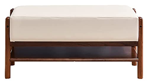 Junpllvic Eingangsbank für Wohnzimmer, Schuhaufbewahrungsbank mit höhenverstellbarem Design, Schuhwechselhocker aus Holz, nordischer Eingangsbereich, Flur, Veranda von Junpllvic