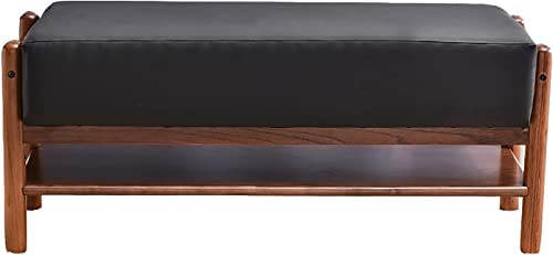 Junpllvic Eingangsbank für Wohnzimmer, Schuhaufbewahrungsbank mit höhenverstellbarem Design, Schuhwechselhocker aus Holz, nordischer Eingangsbereich, Flur, Veranda von Junpllvic