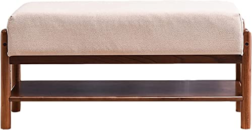 Junpllvic Eingangsbank für Wohnzimmer, Schuhaufbewahrungsbank mit höhenverstellbarem Design, Schuhwechselhocker aus Holz, nordischer Eingangsbereich, Flur, Veranda von Junpllvic