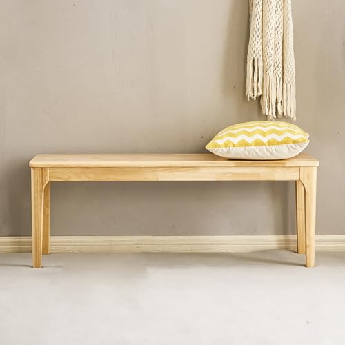 Junpllvic Esstischbank, Lange Aufbewahrungsbank aus massivem Gummiholz mit Beinen aus massivem Holz, für Küche, Esszimmer, Wohnzimmer Junpllvic Esstischbank, Lange Aufbewahrungsbank aus massivem Gummiholz mit Beinen aus massivem Holz, für Küche, Esszimmer, Wohnzimmer von Junpllvic