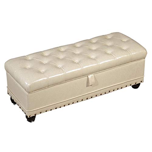 Junpllvic Leder-Aufbewahrungsbänke für den Flur, Holz-Fußhocker, Schrank, Schuhsitz, PU-gepolsterte Bank, Sitzpuff, Stuhl für Eingangsbereich, Wohnzimmer, Schlafzimmer, Bett-Endhocker (grau, 120 x 45 Junpllvic Leder-Aufbewahrungsbänke für den Flur, Holz-Fußhocker, Schrank, Schuhsitz, PU-gepolsterte Bank, Sitzpuff, Stuhl für Eingangsbereich, Wohnzimmer, Schlafzimmer, Bett-Endhocker (grau, 120 x 45 von Junpllvic