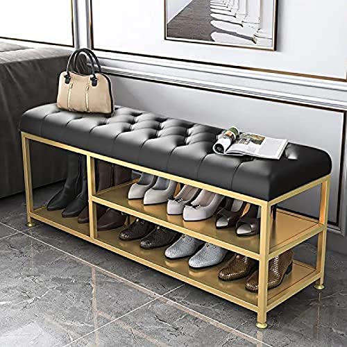 Junpllvic Luxuriöse Eingangsbank mit Stiefelaufbewahrung, weich gepolsterte Schuhregalbank, Moderne Schuhaufbewahrungsbank, Samt Junpllvic Luxuriöse Eingangsbank mit Stiefelaufbewahrung, weich gepolsterte Schuhregalbank, Moderne Schuhaufbewahrungsbank, Samt von Junpllvic
