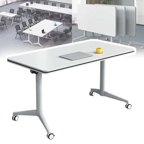 Klappbarer rechteckiger modularer Konferenztisch mit Rollen, großer rechteckiger Besprechungs-, Seminar- und Konferenz-Schulungsraumtisch Klappbarer rechteckiger modularer Konferenztisch mit Rollen, großer rechteckiger Besprechungs-, Seminar- und Konferenz-Schulungsraumtisch von Junpllvic