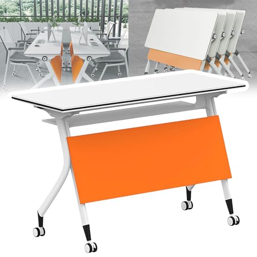 Klappbarer rechteckiger modularer Konferenztisch mit Rollen, großer rechteckiger Besprechungs-, Seminar- und Konferenz-Schulungsraumtisch Klappbarer rechteckiger modularer Konferenztisch mit Rollen, großer rechteckiger Besprechungs-, Seminar- und Konferenz-Schulungsraumtisch von Junpllvic