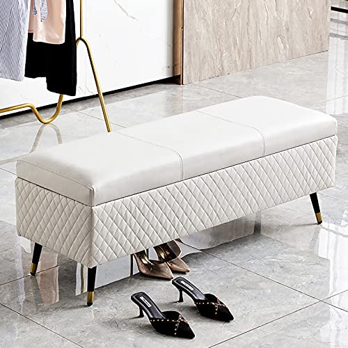 Luxuriöse Aufbewahrungsbank, rechteckige Organizer-Box aus Kunstleder, Moderne Schuhaufbewahrung für den Eingangsbereich des Wohnzimmers Luxuriöse Aufbewahrungsbank, rechteckige Organizer-Box aus Kunstleder, Moderne Schuhaufbewahrung für den Eingangsbereich des Wohnzimmers von Junpllvic