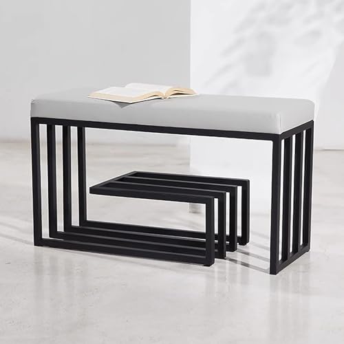 Schuhaufbewahrungsbank aus Metall – Ottomane mit schwarzem Rahmen für den Eingangsbereich und Sitzfläche aus PU-Leder. Perfekter Bank-Organizer für das Schlafzimmer für Schuhe und Stiefel mi Schuhaufbewahrungsbank aus Metall – Ottomane mit schwarzem Rahmen für den Eingangsbereich und Sitzfläche aus PU-Leder. Perfekter Bank-Organizer für das Schlafzimmer für Schuhe und Stiefel mi von Junpllvic