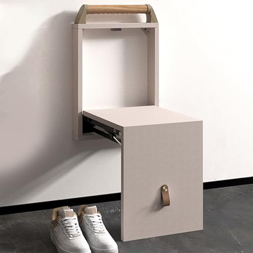 Schuhbankregal für den Eingangsbereich, Klappstuhl, an der Wand montierter, unsichtbarer Schuhwechselhocker, Aufbewahrungsbank-Organizer für Eingangsbereich, Wohnzimmer, Schlafzimmer, Flur ( Schuhbankregal für den Eingangsbereich, Klappstuhl, an der Wand montierter, unsichtbarer Schuhwechselhocker, Aufbewahrungsbank-Organizer für Eingangsbereich, Wohnzimmer, Schlafzimmer, Flur ( von Junpllvic