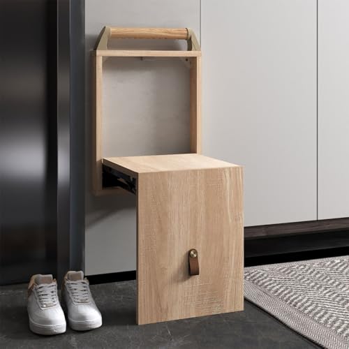 Schuhbankregal für den Eingangsbereich, Klappstuhl, an der Wand montierter, unsichtbarer Schuhwechselhocker, Aufbewahrungsbank-Organizer für Eingangsbereich, Wohnzimmer, Schlafzimmer, Flur ( Schuhbankregal für den Eingangsbereich, Klappstuhl, an der Wand montierter, unsichtbarer Schuhwechselhocker, Aufbewahrungsbank-Organizer für Eingangsbereich, Wohnzimmer, Schlafzimmer, Flur ( von Junpllvic