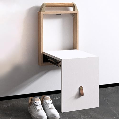 Schuhbankregal für den Eingangsbereich, Klappstuhl, an der Wand montierter, unsichtbarer Schuhwechselhocker, Aufbewahrungsbank-Organizer für Eingangsbereich, Wohnzimmer, Schlafzimmer, Flur ( Schuhbankregal für den Eingangsbereich, Klappstuhl, an der Wand montierter, unsichtbarer Schuhwechselhocker, Aufbewahrungsbank-Organizer für Eingangsbereich, Wohnzimmer, Schlafzimmer, Flur ( von Junpllvic