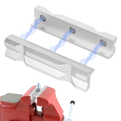 2 Stück Schraubstock Schutzbacken (125 mm), Aluminiumlegierung Schonbacken, Passend für Werkstatt-WerkbankPräzise Passform – Universell für 5 Zoll Schraubstöcke von Junrvivy
