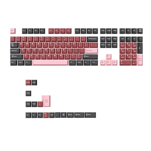 Junterone 125 Tasten PBT Double Shot Tastenkappen Set Tastenkappen Cherry Höhe für MX Mechanische Gaming Tastatur Ersatz Zubehör Typ-C von Junterone