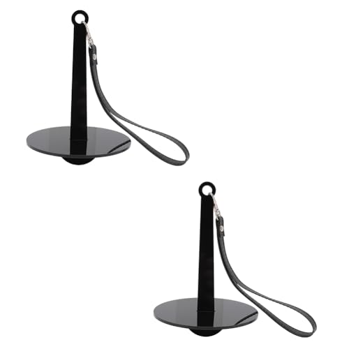 Junterone 2 Stück Acryl-Handgelenkgarnhalter mit Lederhandschlaufe, Tragbarer Garnknäuelhalter, Organizer für Strickzubehör, Langlebig, Einfach zu Bedienen. von Junterone