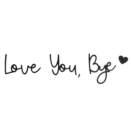 Junterone Love You Bye Schild, Wanddekoration, Buchstaben, Wanddekoration, Bye Love You, Holzschild mit Schriftzug - Wandkunst, Heimdekoration für die Liebe von Junterone