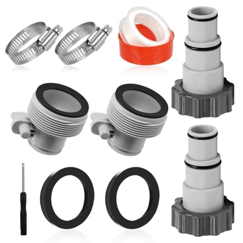 Junterone Poolschlauchadapter, Adapter A für Pool, Schlauchadapter Pool, Poolschlauchadapter Set, Schlauchadapter für Pumpen, für Poolschlauch von Junterone