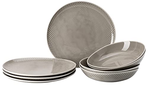 Junto Rosenthal 10540-405201-28687 Pearl Grey Teller-Set 8tlg. von Junto