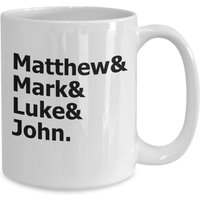 Bibel Geschenk Matthäus Markus Johannes Kaffeebecher von JuntoTees