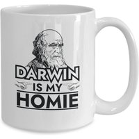 Charles Darwin Is My Homie Evolution Kaffeebecher von JuntoTees