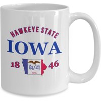 Iowa Pride Flagge Native Home Hawkeye Zustand Kaffeetasse von JuntoTees