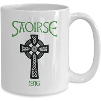 Irland Freiheit Saoirse Irish Rebellion Easter Rising Kaffeebecher von JuntoTees